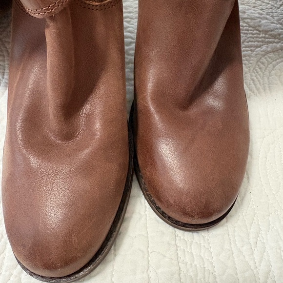 Lucky Brand Kailan Two-Tone Brown Heeled Boots - Picture 8 of 10